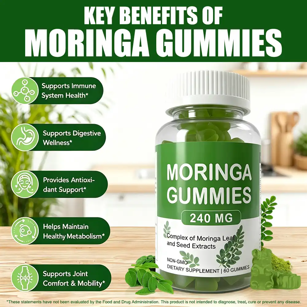 Moringa gummies — packed with 92 natural nutrients, vitamins and iron